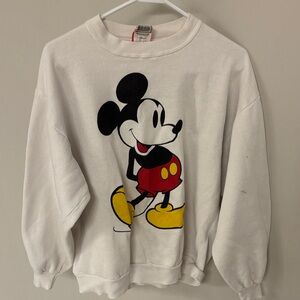 White Mickey Mouse Sweater